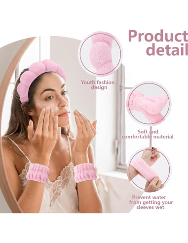 Conjunto Diadema y Muñequera Ravakeny para Cuidado de Piel