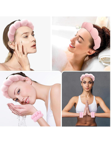 Conjunto Diadema y Muñequera Ravakeny para Cuidado de Piel