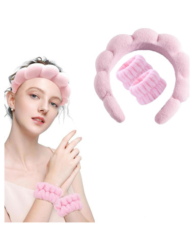 Conjunto Diadema y Muñequera Ravakeny para Cuidado de Piel