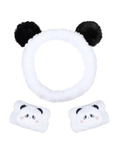 Diadema de Peluche Panda Miroksh con Pulseras Spa - Cuidado Facial