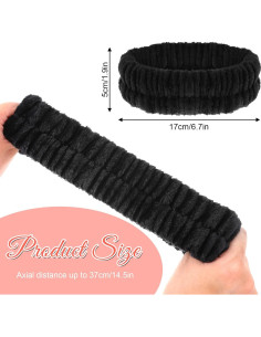 2 Piezas Banda de Maquillaje HJZHII para el Cabello 17x5cm 2