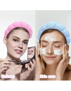 Diademas de Cuidado de la Piel Wecoe 3 Piezas Microfibra 2
