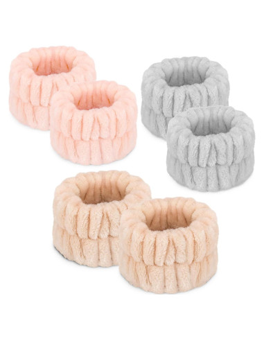 Muñequera Absorbente de Microfibra Crosize - 6 Piezas