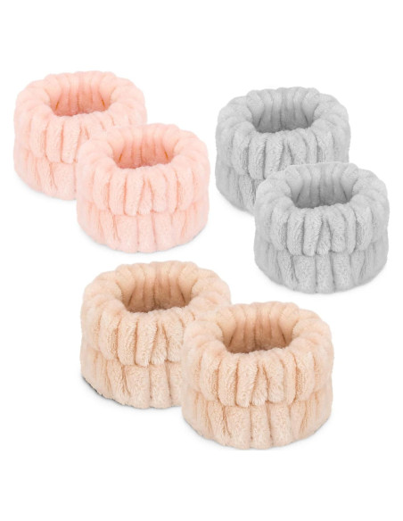 Muñequera Absorbente de Microfibra Crosize - 6 Piezas