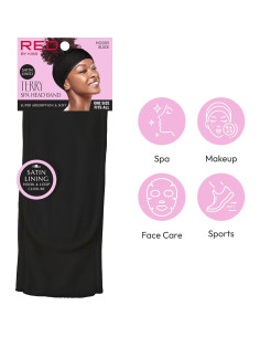 Banda de Spa Red by Kiss Ajustable con Cierre Velcro - Negro 2