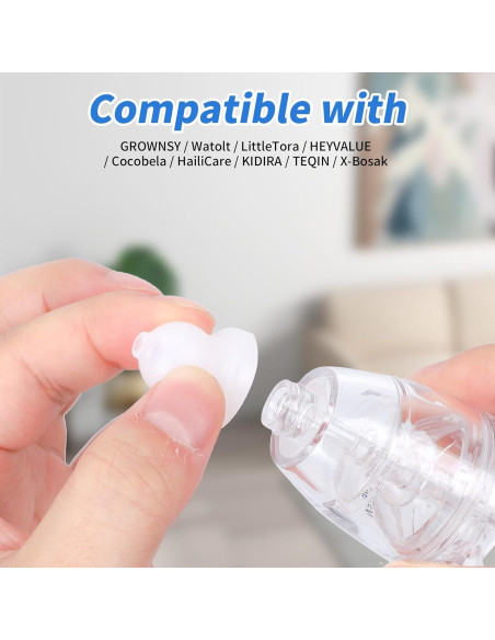15 Puntas de Repuesto Silicona Aspirador Nasal Bebés