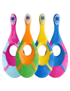 Cepillo de Dientes para Bebés Ecovona - 4 Unidades, Cerdas Suaves