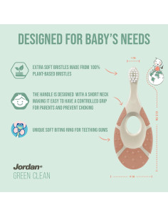 Cepillo de Dientes Jordan Green Clean Bebés 0-2 Años - 3 Unidades 2