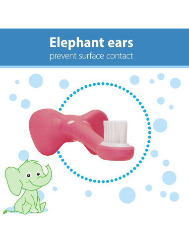 Cepillo de Dientes de Entrenamiento Dr. Brown Elefante Rosa 0-3 Años