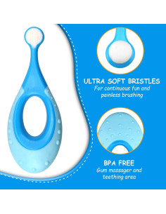 Cepillo de Dientes para Bebés y Niños 0-2 Años - Cerda Suave 2