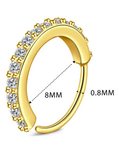 Anillos de Nariz VCMART 20g Acero Inoxidable Hipoalergénico 2