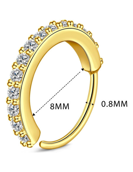 Anillos de Nariz VCMART 20g Acero Inoxidable Hipoalergénico