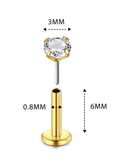 Anillos de Nariz VCMART 20g Acero Inoxidable Hipoalergénico