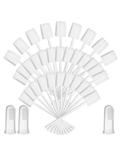 Limpiador Oral para Bebés Tondiamo 100 Pcs + 3 Cepillos de Dedo
