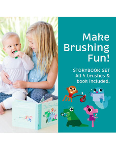 Set de 4 Cepillos de Dientes para Bebés BGS111 con Cuento 2
