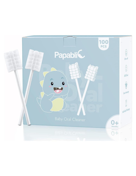 Limpiador de Lengua Papablic para Bebés - Paquete de 100 Unidades