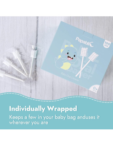 Limpiador de Lengua Papablic para Bebés - Paquete de 100 Unidades