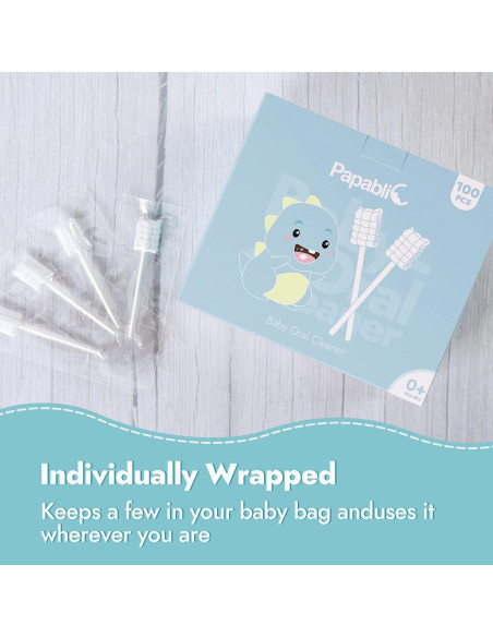 Limpiador de Lengua Papablic para Bebés - Paquete de 100 Unidades