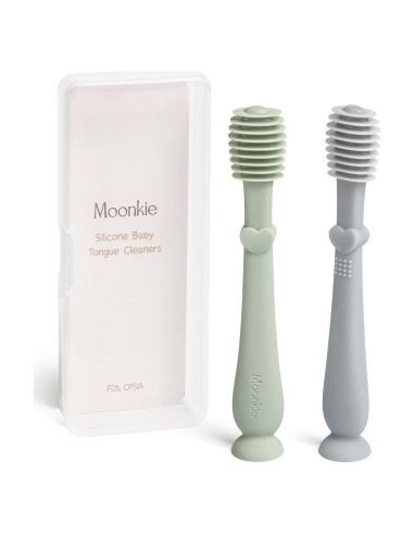 Limpiador Oral para Bebés Moonkie - Kit 2 Piezas Azul/Menta