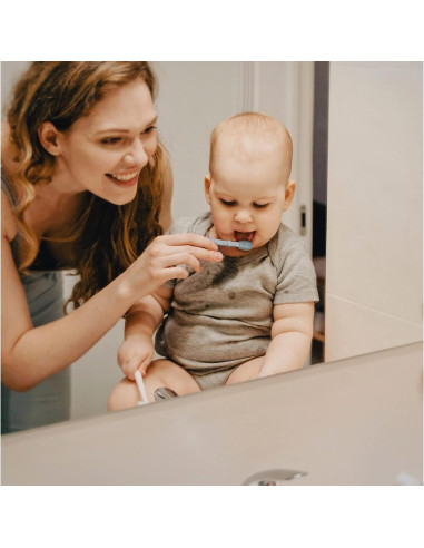 Limpiador Oral para Bebés Moonkie - Kit 2 Piezas Azul/Menta