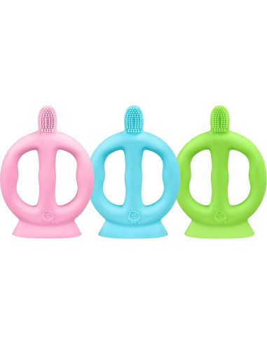 Cepillo de Dientes de Aprendizaje Green Sprouts Aqua 100% Silicona