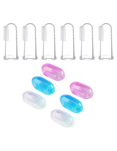 Cepillos de Dedo de Silicona Magik para Bebés y Mascotas - 6 Unidades