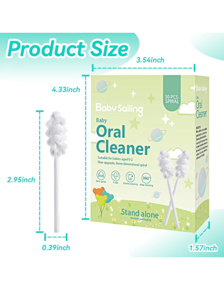 30 Limpiadores de Lengua para Bebés Foily - Cuidado Oral Suave