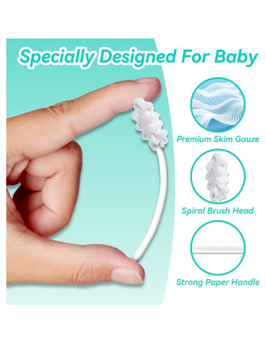 30 Limpiadores de Lengua para Bebés Foily - Cuidado Oral Suave