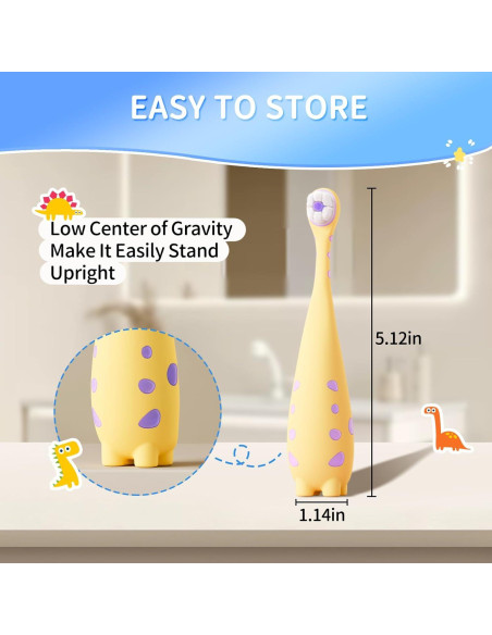 Cepillo de Dientes para Niños Lonlown - Dinosaurio Suave x2