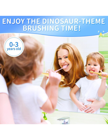 Cepillo de Dientes para Niños Lonlown - Dinosaurio Suave x2