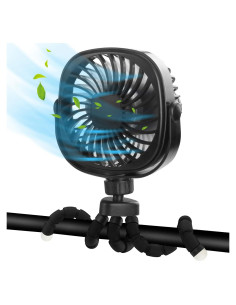 Ventilador Portátil DR.PREPARE con Clip y Trípode Flexible