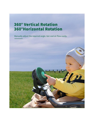 Ventilador Portátil Clip Dorobeen Recargable 3 Velocidades