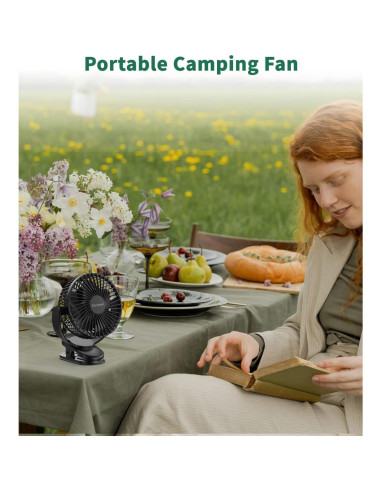 Ventilador Portátil Clip Dorobeen Recargable 3 Velocidades