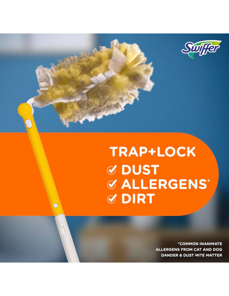 Kit de Limpieza Swiffer Duster Heavy Duty con Mango Extensible 0.91m y 3 Recambios