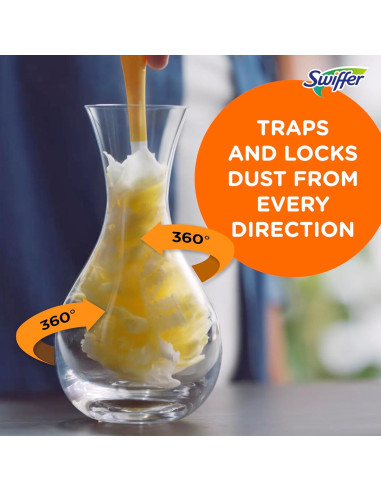 Kit de Limpieza Swiffer Duster Heavy Duty con Mango Extensible 0.91m y 3 Recambios