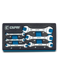 Juego de Llaves Abiertas Mini Slim Capri Tools 6 Piezas