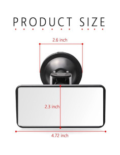 Espejo Retrovisor para Bebés YGDMD HD Ajustable 360 Negro 2