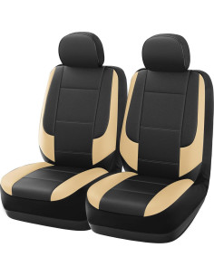 Funda de Asiento Delantero de Cuero GIANT PANDA Beige 2-Pack 2