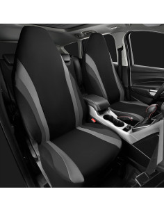 Fundas de Asiento de Coche CAR PASS Neopreno Impermeable Negro y Gris 2