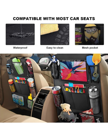 Organizador de Asiento Trasero de Coche NYTKL 2PCS Impermeable