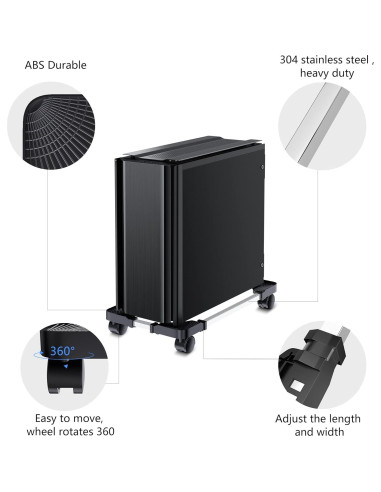 Soporte Ajustable para Torre de Computadora LABOBOLE 40x19 cm