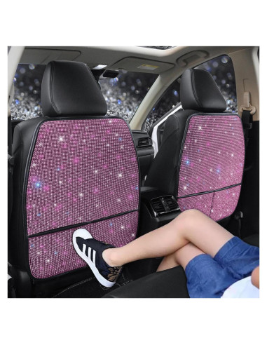 Alfombrillas Protectores de Asiento de Coche Pirador Rosa 2Pcs