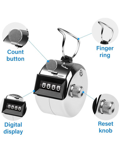 Contador de Clicker SDARMING 4 Dígitos Metal 0-9999