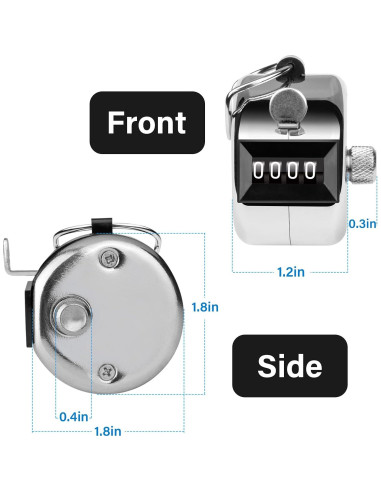 Contador de Clicker SDARMING 4 Dígitos Metal 0-9999