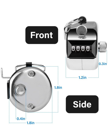 Contador de Clicker SDARMING 4 Dígitos Metal 0-9999