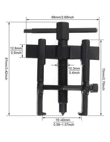 Extractor de Engranajes 2 Mandíbulas OriGlam Ajustable 5 cm