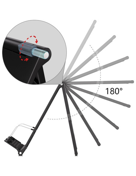 Soporte de Libro Ajustable Readaeer Negro para Libros Gruesos