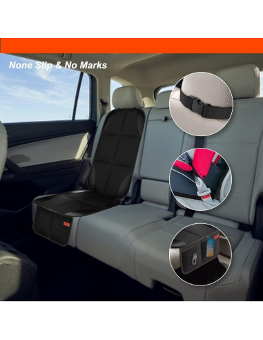 Protector de Asiento de Coche Luckybay 2-en-1 con Organizador