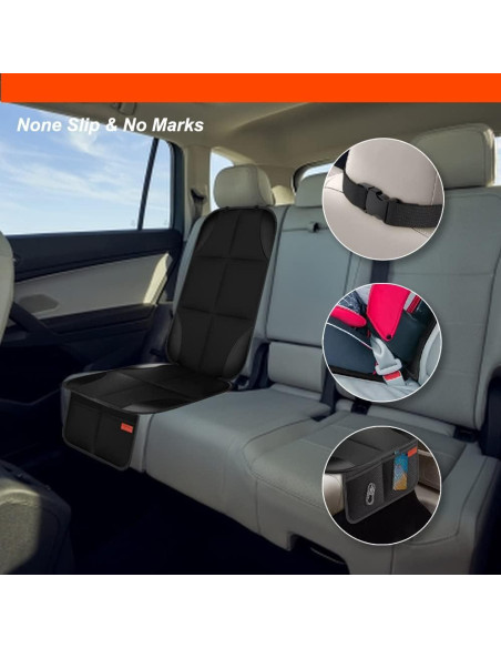 Protector de Asiento de Coche Luckybay 2-en-1 con Organizador Protector de Asiento de Coche Luckybay 2-en-1 con Organizador