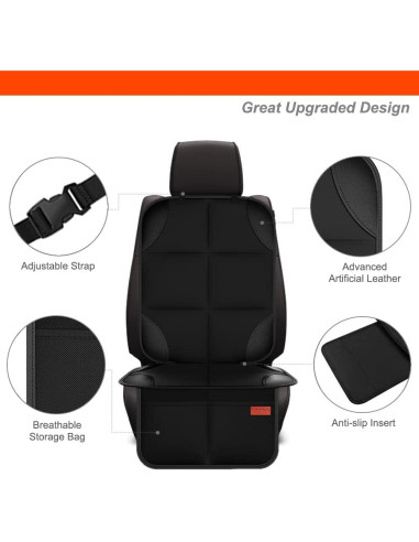 Protector de Asiento de Coche Luckybay 2-en-1 con Organizador